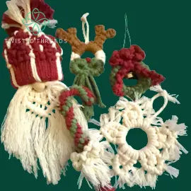 5pk Christmas Decorations - Twisted Threads Au