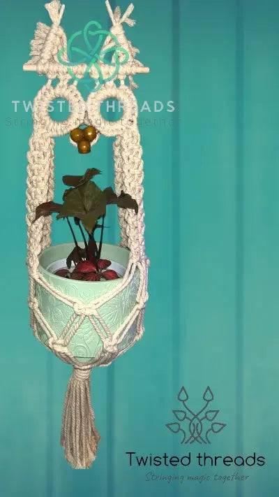 Macrame Owl Plant Hanger - Twisted Threads Au